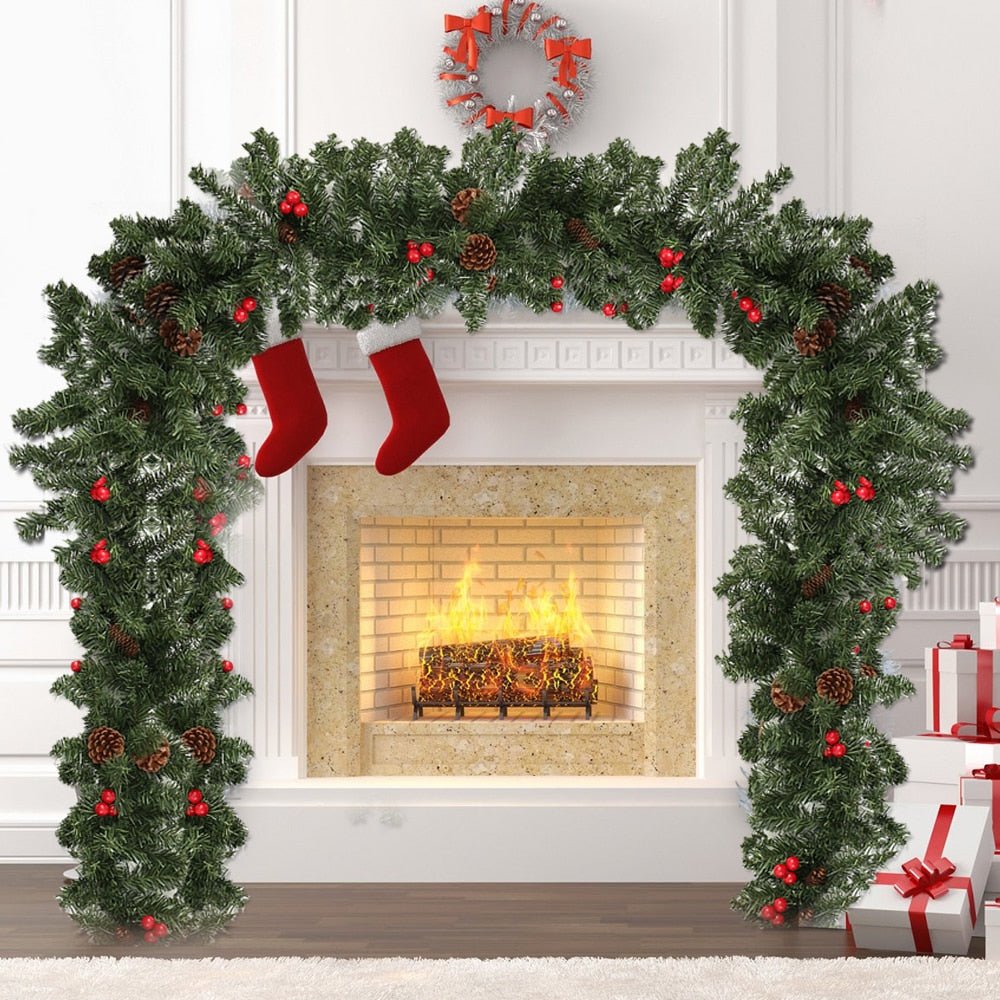 Large Holiday Christmas Pine Cone Mantle Garland image 0