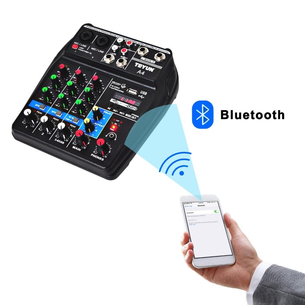 Small Audio Sound Digital Microphone Mixer 48V image 5
