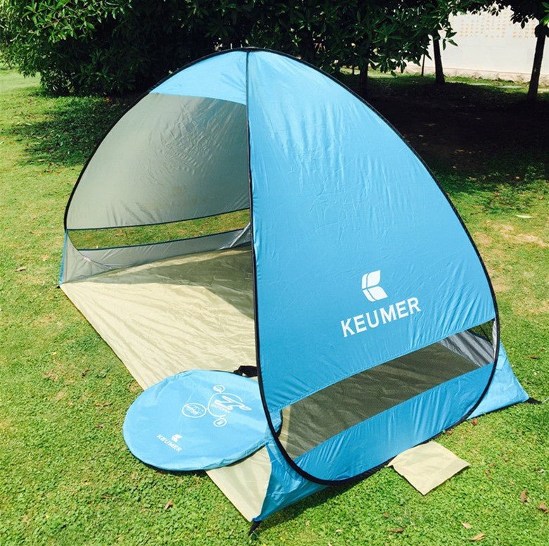 Premium Pop Up Sunshade Beach Canopy Tent Shelter - Blue image
