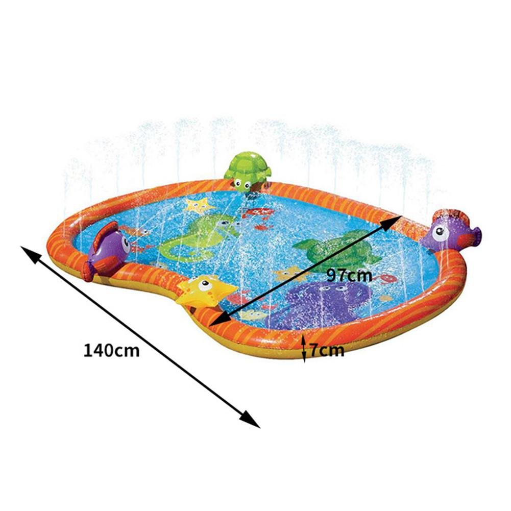 Large Kids Water Sprinkler Splash Pad Mat 55" image 2