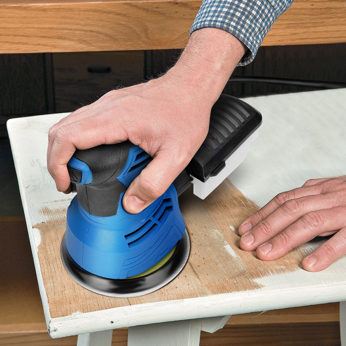 Electric Handheld Orbital Palm Sander Machine image 1