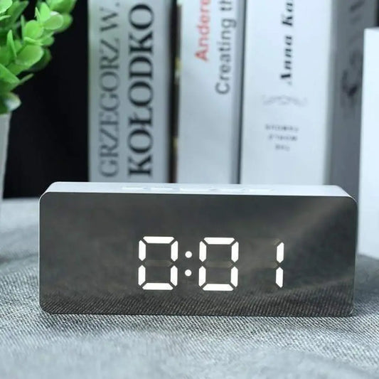 LED Mirror Digital Alarm Clock
