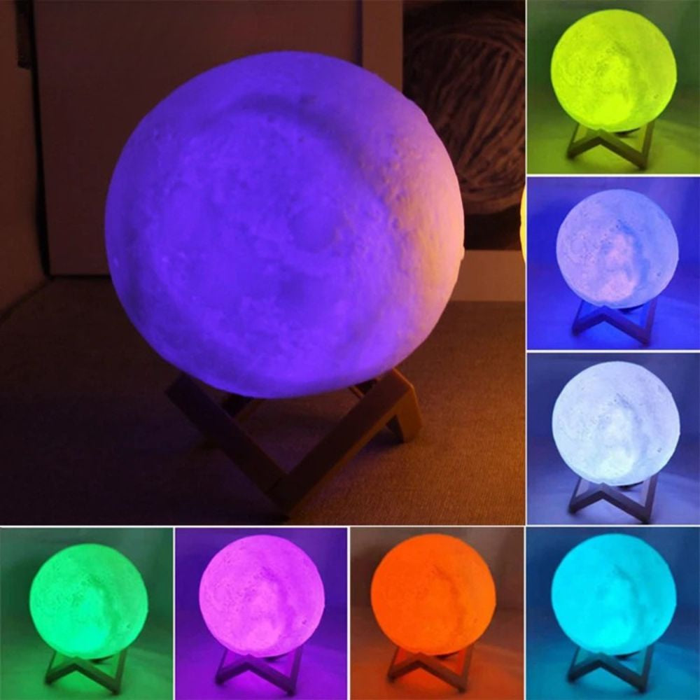3D Moon LED Book Light – Portable Battery-Powered Night Lamp for Home Decor