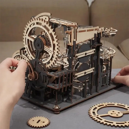 Marble Run Set 3D Wooden Puzzle Model Kit 294 Pcs Assembly Toy