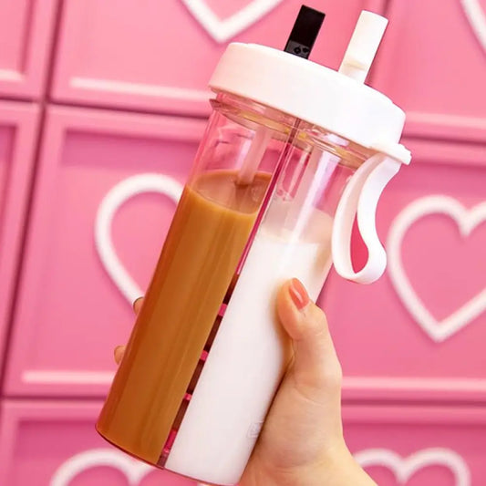 Split Cup Easy Leakproof Double Drinks Bottle