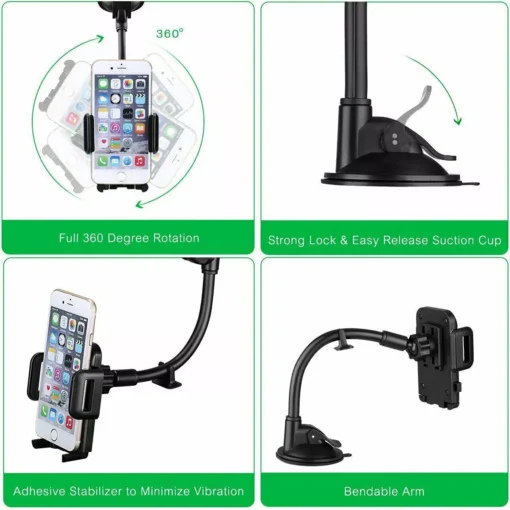 Universal Car Windshield Mount Stand Holder for Mobile Phone GPS - Image 5