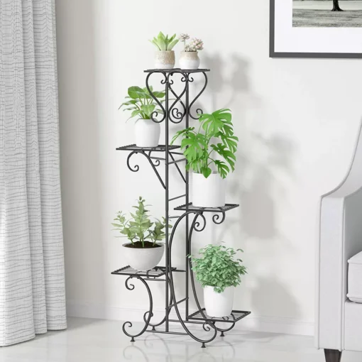 Multi Tier Metal Flower Rack Plant Stand