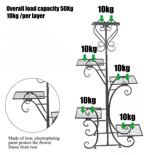 Multi Tier Metal Flower Rack Plant Stand - Image 11