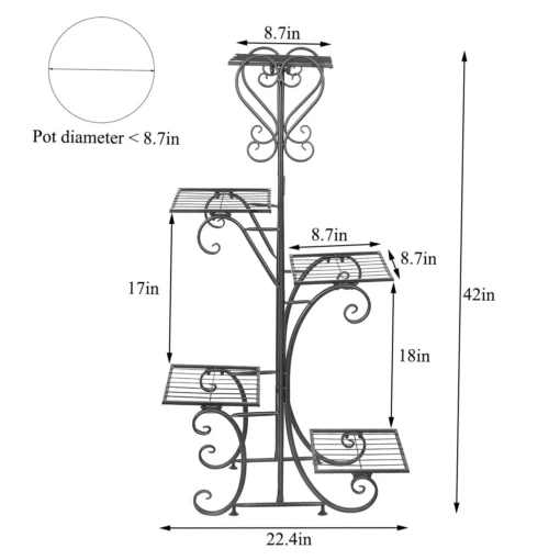 Multi Tier Metal Flower Rack Plant Stand - Image 12