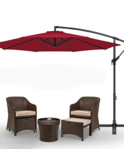 Large Outdoor Patio Cantilever Offset Patio Umbrella 10 ft