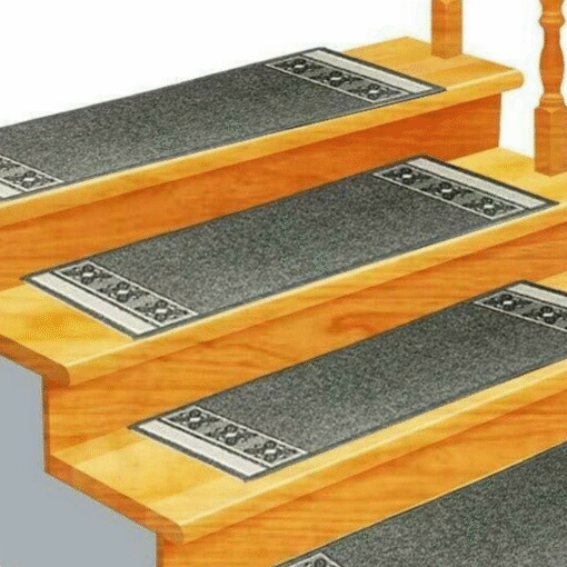 Modern Non Slip Carpeted Rug Stair Treads - Image 3