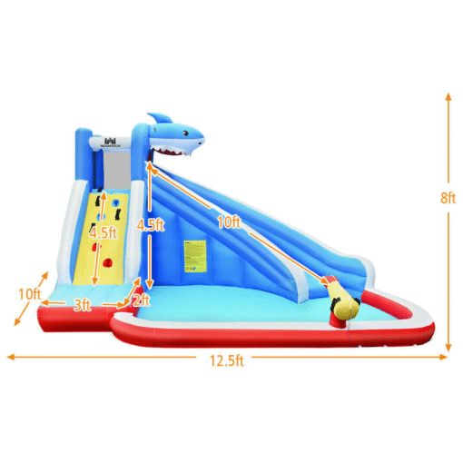 Giant Spacious Kids Inflatable Blow Up Water Slide Pool - Image 3