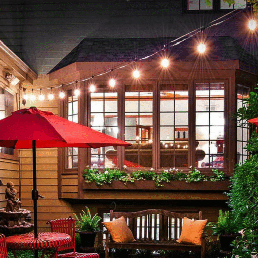 Smart LED Hanging Outdoor Patio String Lights - Image 3