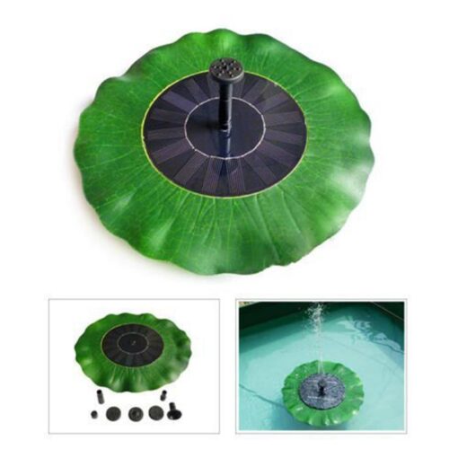 Solar Powered Leaf Shaped Garden Bird Bath Water Fountain Pump - Image 5