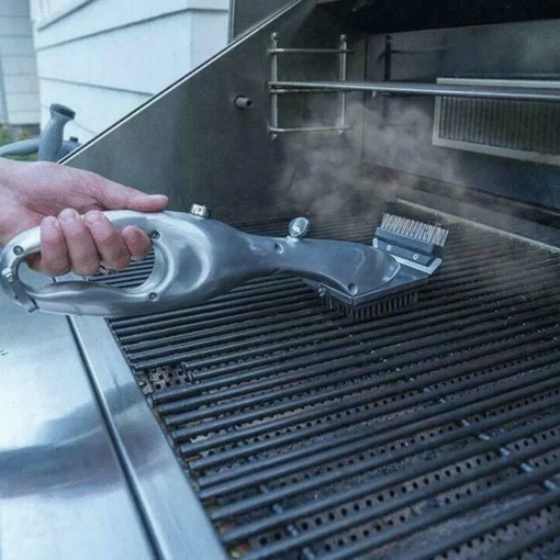 Barbecue Grill Outdoor Steam Cleaning Brush BBQ Cleaner Charcoal Scraper - Image 2