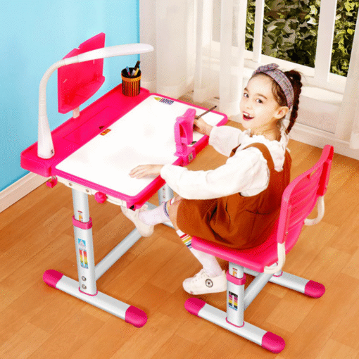 Interactive Kids Adjustable Large Study Desk And Chair Set - Image 15