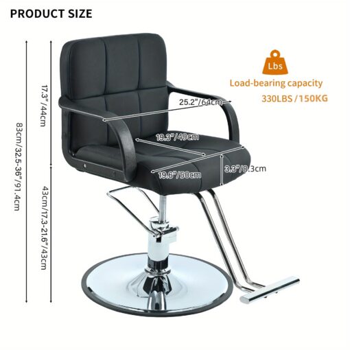 Barber Chair with Heavy Duty Hydraulic Pump - Image 3