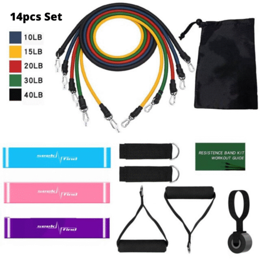 Resistance Exercise Workout Bands For Arms Stretch Set - Image 4