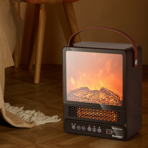 Electric Portable 3D Flame Indoor Space Heater 1500W - Image 4