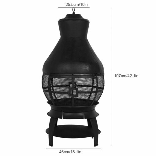 Modern Outdoor Cast Iron Chimenea Fireplace - Image 5