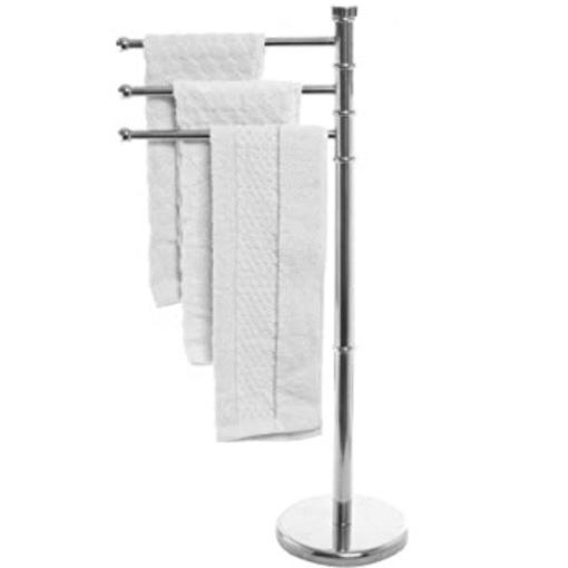 Free Standing Bathroom Towel Drying Rack Stainless Steel - Image 4