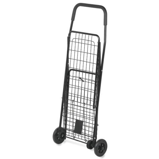 Portable Folding Personal Grocery Shopping Cart With Wheels - Image 3