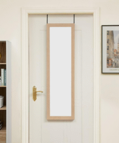 Natural Over Door Mounted Hanging Mirror 42" x 14"