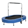 Small Foldable Fitness Workout Exercise Trampoline With Handlebar 56"