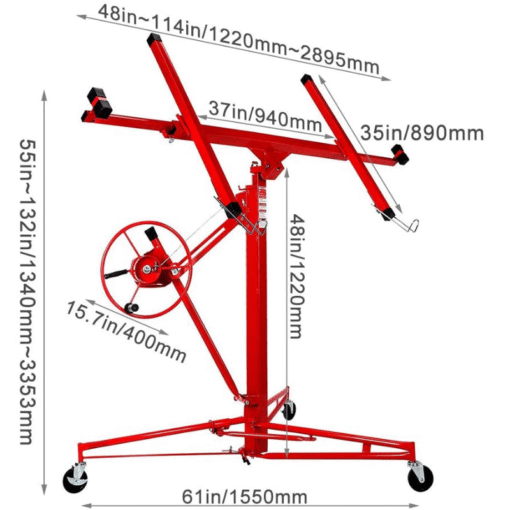 Heavy Duty Drywall Ceiling Panel Lift Hoist - Image 7