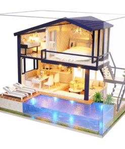 Modern Miniature Lighted DIY Dollhouse Kit