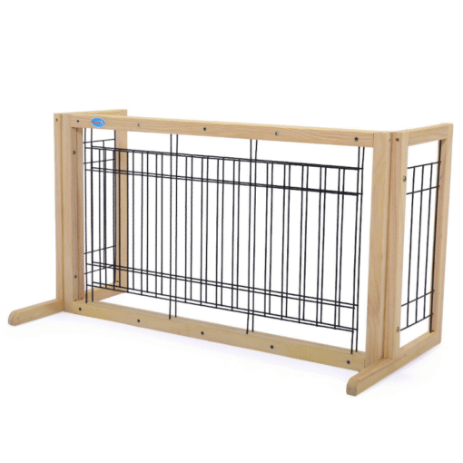 Solid Wood Indoor Freestanding Adjustable Pet Gate 21" - Image 6