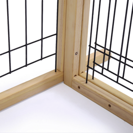 Solid Wood Indoor Freestanding Adjustable Pet Gate 21" - Image 9