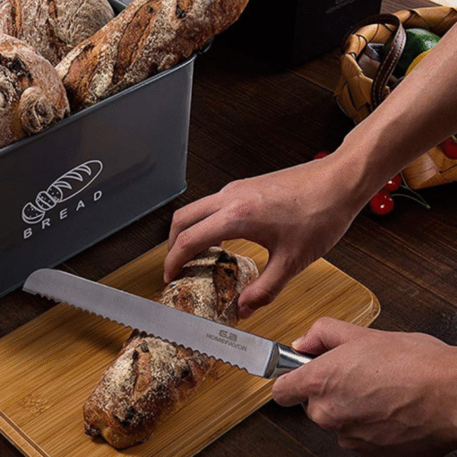 Premium Large Black Metal Bread Holder Storage Box - Image 9