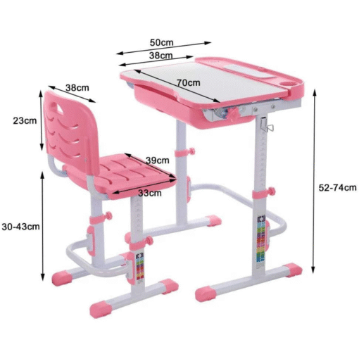 Interactive Kids Adjustable Large Study Desk And Chair Set - Image 12