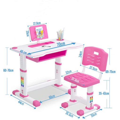 Interactive Kids Adjustable Large Study Desk And Chair Set - Image 14