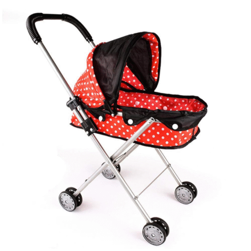 Lightweight Baby Doll Toy Stroller Carriage Red - Image 4