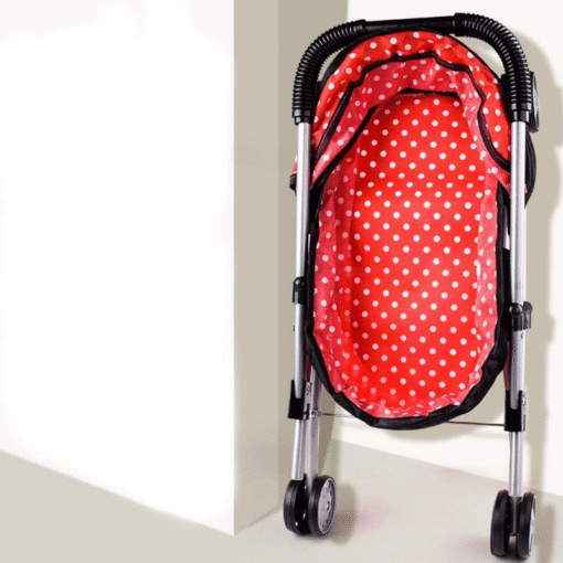 Lightweight Baby Doll Toy Stroller Carriage Red - Image 5