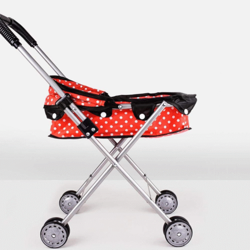 Lightweight Baby Doll Toy Stroller Carriage Red - Image 3