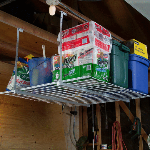 Overhead Hanging Garage Roof Ceiling Storage Rack