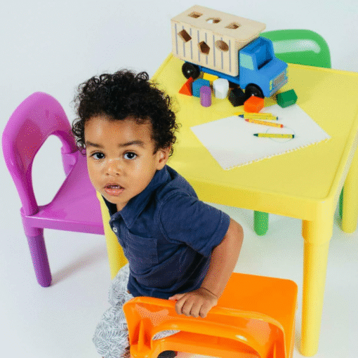 Colorful Kids Activity Learning Play Table And Chairs Set - Image 4