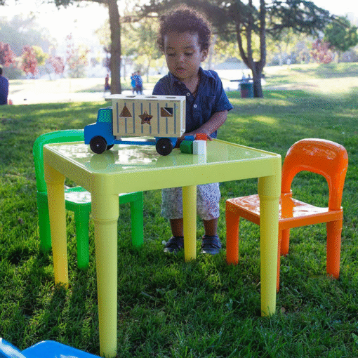 Colorful Kids Activity Learning Play Table And Chairs Set - Image 7