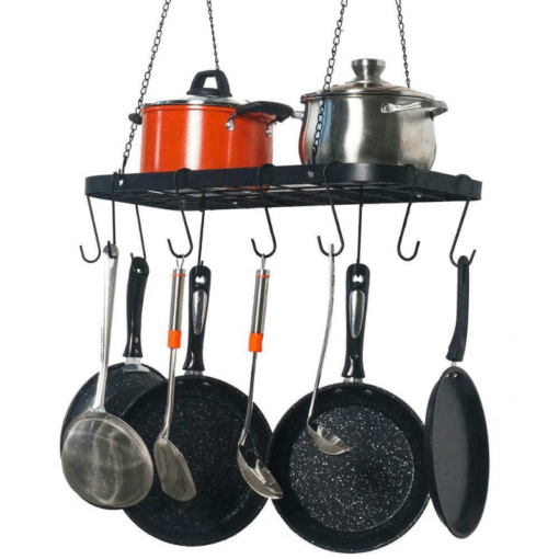 Ceiling Hanging Pots And Pans Organizer Rack 24" - Image 4