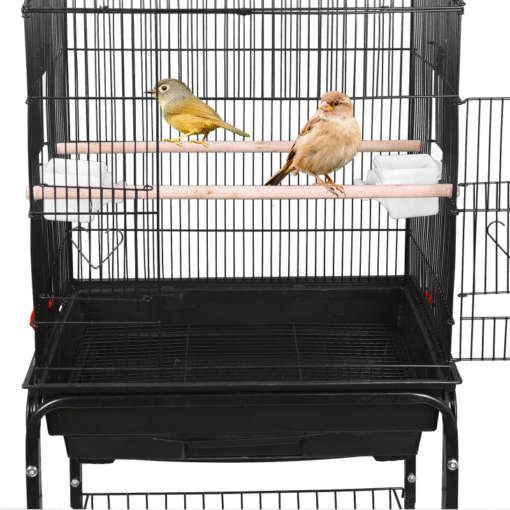 Portable Large Big Bird Cage With Wheels 59" - Image 2