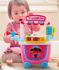 Kids Play Food And Ice Cream Truck Toy Cart