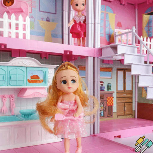 Kids Large Modern DIY Play Mansion Doll House - Image 4