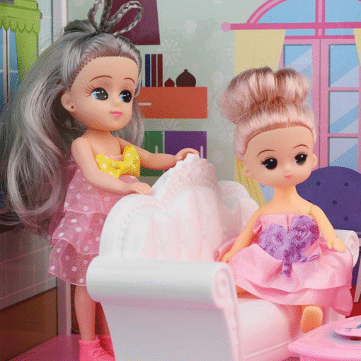 Kids Large Modern DIY Play Mansion Doll House - Image 3