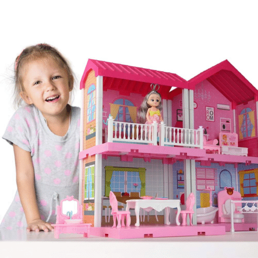 Kids Large Modern DIY Play Mansion Doll House - Image 2