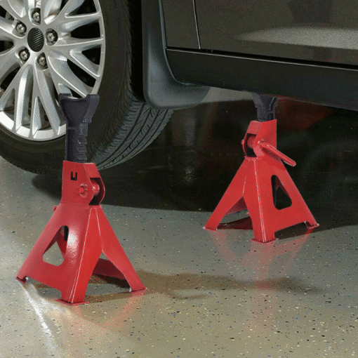 Heavy Duty 3 Ton Floor Car Jack Stand Set - Image 2