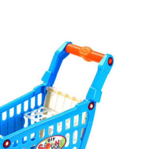 Kids Colorful Play Grocery Shopping Toy Cart - Image 3