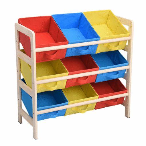 Kids Large Spacious Toy Storage Organizer With 9 Bins - Image 2
